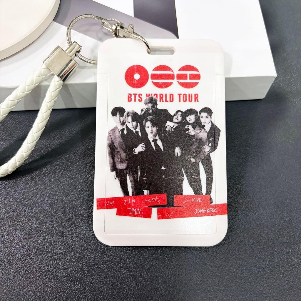 BTS Arirang Weltreise Kartenhalter mit geflochtenem Lanyard, Bangtan Boys Kpop Ausweisetui, ARMY Fans Sammlerstück