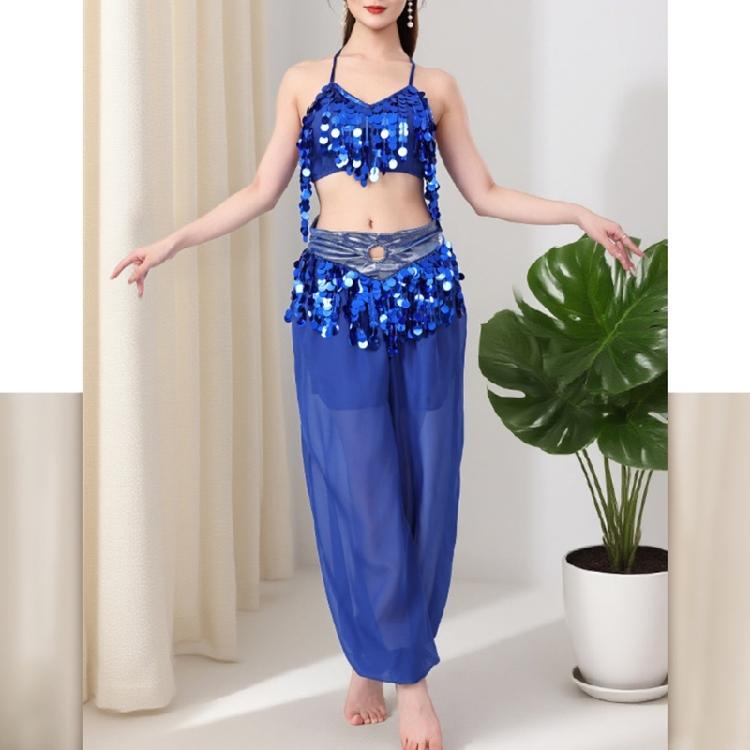 Belly Dance Costume Set Belly Dance Bra Top Belly Dancing Trousers Halloween Belly Dance Outfits for Stage Performances
