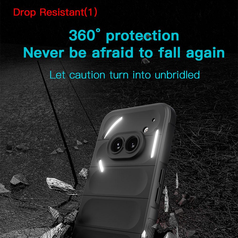 KEYSION Nárazuvzdorné pouzdro pro nic Phone 2A Protiskluzový měkký silikonový zadní kryt telefonu pro Nothing Phone 2A