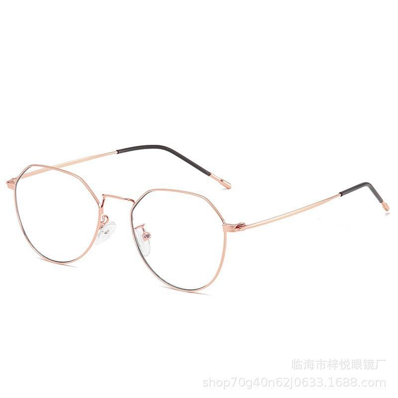 Linhai Ziyue Eyewear Factory, mid-to-high-end men's and women's metal flat glasses, stainless steel frame glasses