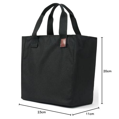 Lunchichi Lunch Bag, Insulated Lunch Bag, Eco Bag, Soft Cooler, 7L Capacity (Black)