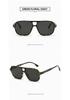 High-End Women's Retro Double Bridge Square Sunglasses