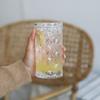 13oz/12,5oz Trinkgeschirr Vintage Relief Glasbecher Restaurant Großraum Milchbecher Transparente Saftbecher Wasserflasche