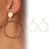 1 Pair Drop Earrings for Women, Large Circle Draped Style Earrings, Small Face Enhancing Earrings for Daily Wear Casual Commuting