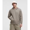 Textured Double Knit Cotton Hoodie Heathered Rover Black
