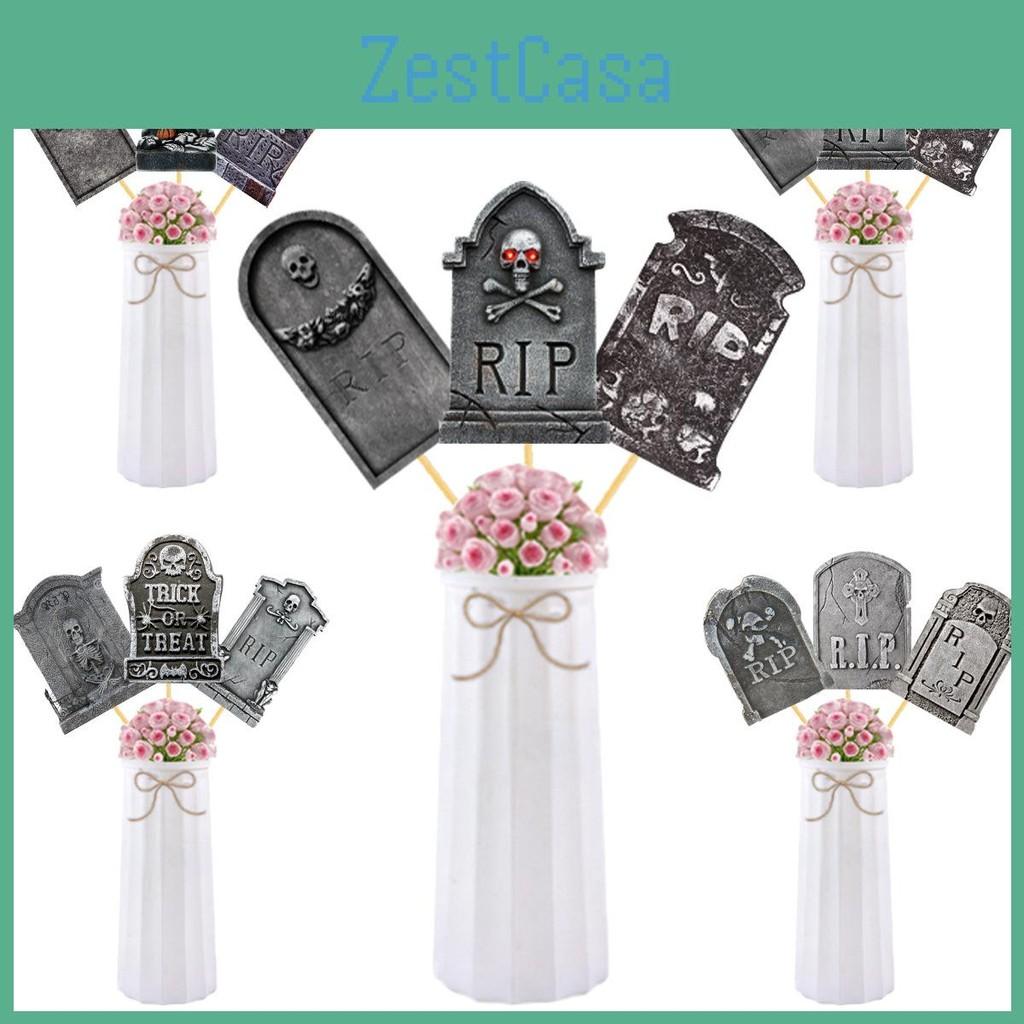 Style Cemetery Halloween Vase Plugin Paper Decorations For Festive Scene