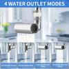 Stainless Steel Faucet Extender 360 °Swivel Water Tap Nozzle Faucet Sprayer Universal Bathroom Mixer Aerator 4 Spray Modes