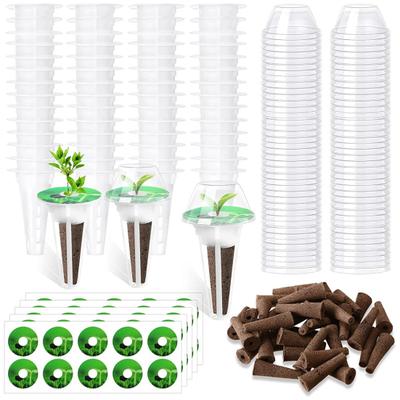 120Pcs Hydroponic Growing Kit for Aerogarden Hydroponics Garden Accessories Include Replacement Grow Baskets Plant Sponges Labels Stickers