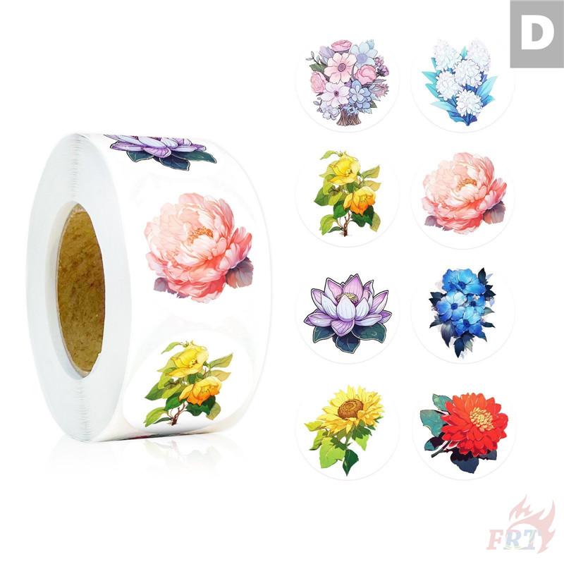 500 stk/rull Ins Blomster & Lesing Belønningsklistremerker for barn - DIY Scrapbøker Album Dekor Forseglingsetikett Dekaler