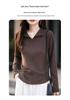 Women's Soft Stand-Up Collar Half-Zip Sweatshirt - Warm, Loose Fit, Long Sleeve, Autumn/Winter Fashion