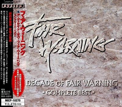 CD FAIR WARNING  A Decade Of Fair Warning MICP10275 AVALON 2001 Japan Metal Used