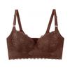 Large Size Thin Cup Lace Underwear for Women with Side Breast Adjustment and Underwire Bra