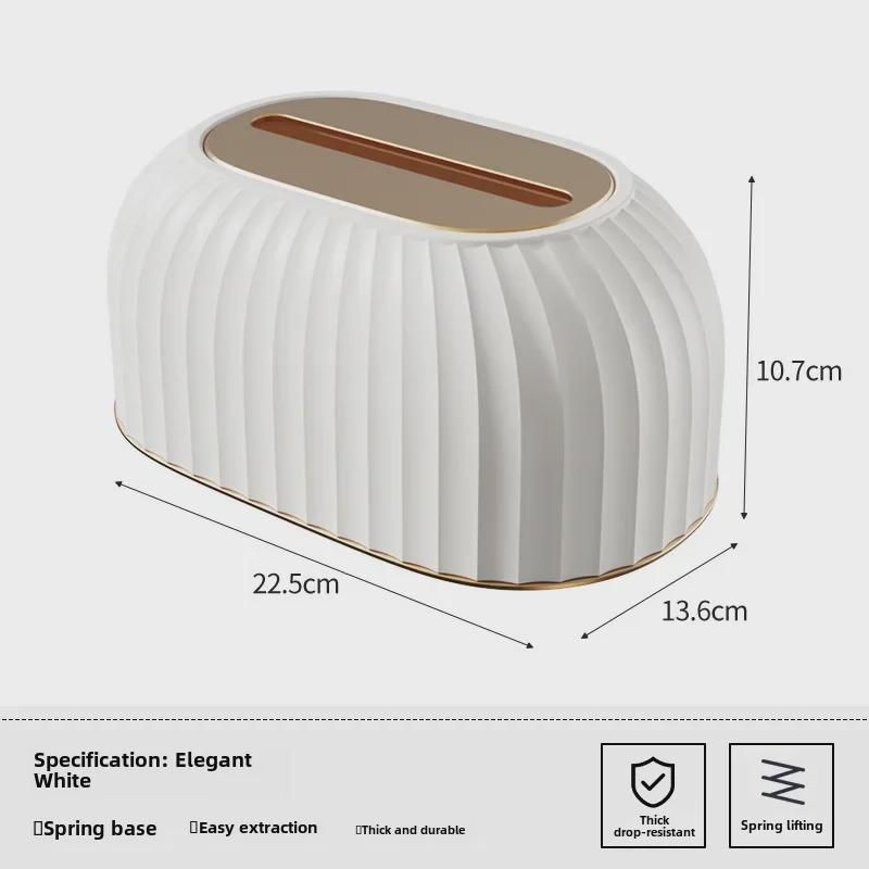 Luxurious Spring-Style Tissue Box with Storage for Living Room