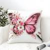 Beautiful Unique Floral And Butterfly Pillow Case Linen Pillow Case Sofa Home Decor Cushion Cover Cushion Cove
