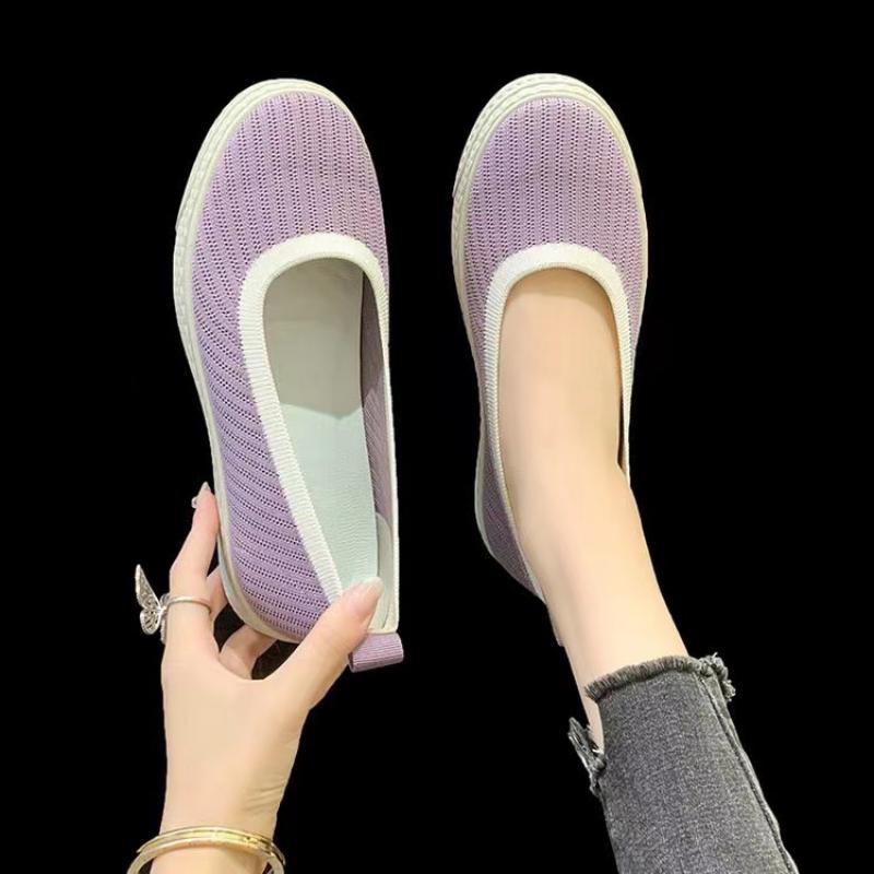 Dámské letní boty rybářky s kulatou špičkou a mělkým výstřihem, na silné podrážce, pohodlné, prodyšné, nazouvací, ležérní boty