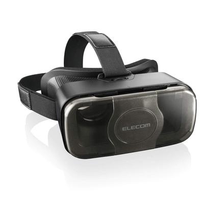 ELECOM VR Goggles, Adjustable Eye Width, Glasses Compatible, Smartphone Compatible, Black, VRG-S01BK