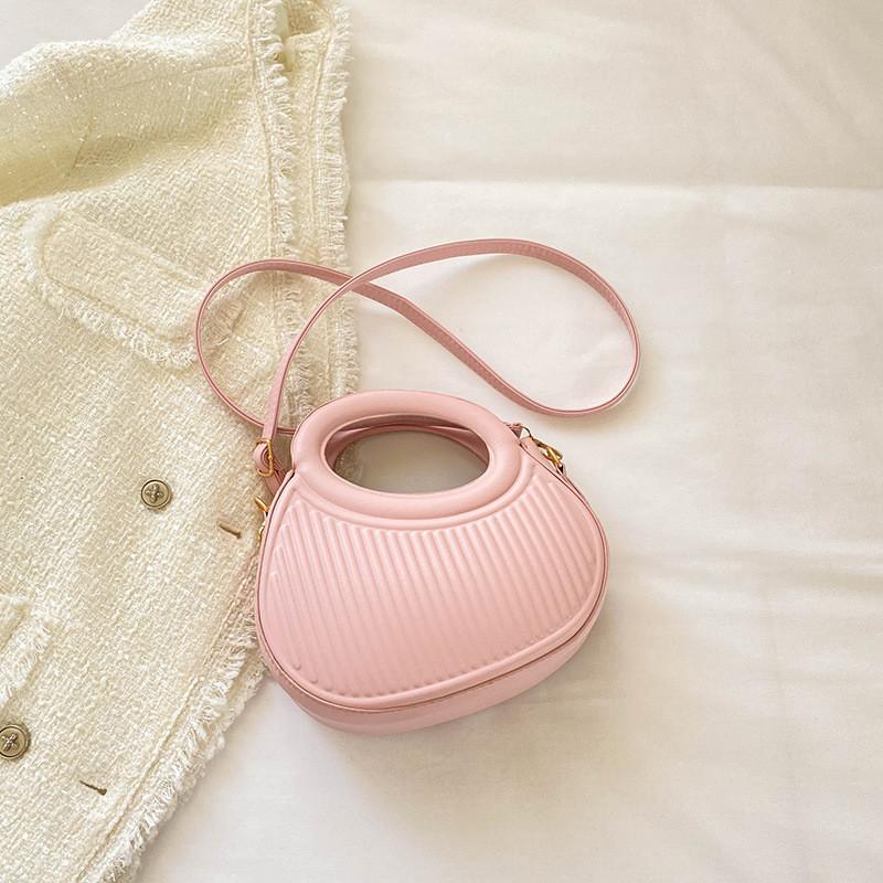 Stylish Summer 2023 Pu Womens Handbag Trendy Round Purse With Zipper Closure