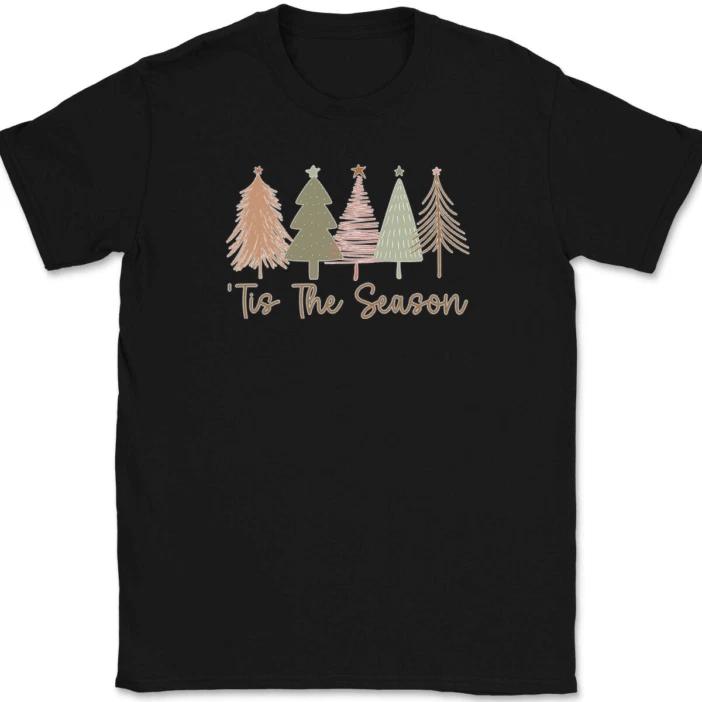 

Это сезон Рождественская футболка Праздничная Рождественская Зимняя Санта Клаус Подарочная футболка 4XL