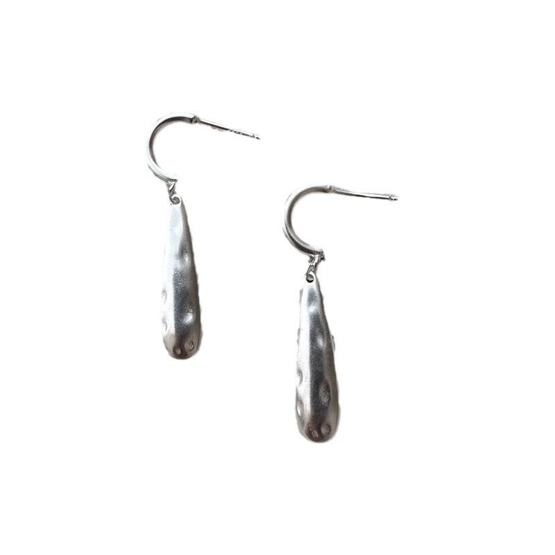 Niche Textured Water Drop Earrings Fashion Personality Affordable Dainty Durable Alloy Colorfast Women's Gift Daily Earrings