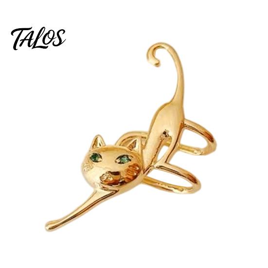 Clip on Earrings for Women 1 Pc Cute Cat Ear Cuff Earring Women, Funny Kitten Animal Cartilage Wrap Around Earring, Non Piercing Crawler Climber