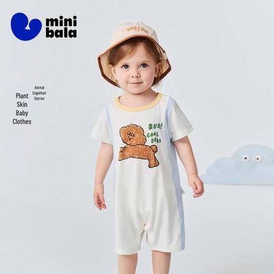 Minibala Baby Summer Cotton-Blend Romper