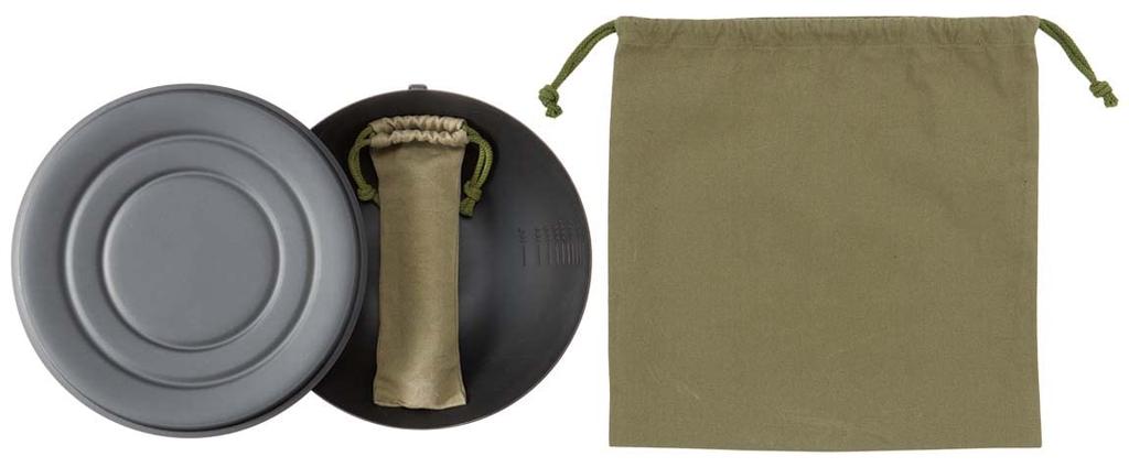 מחבת ווק חיצונית של Skater עם ידית נשלפת, 23 ס"מ, מכסה, תיק אחסון כלולים, ללא תיבול, ללא ייבוש, מחבת טיגון לקמפינג, ווק חיצוני IRCN1-A