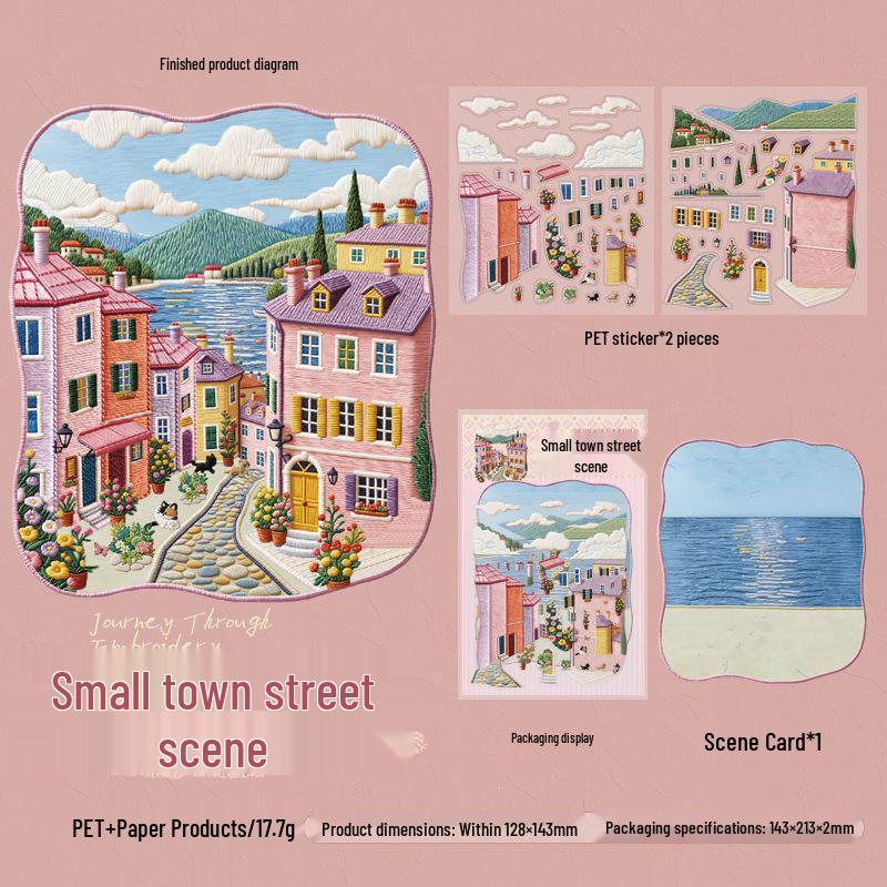 Ketchup Miniature Scenery Embroidery Sticker Pack - Journey Healing De-stress Stickers