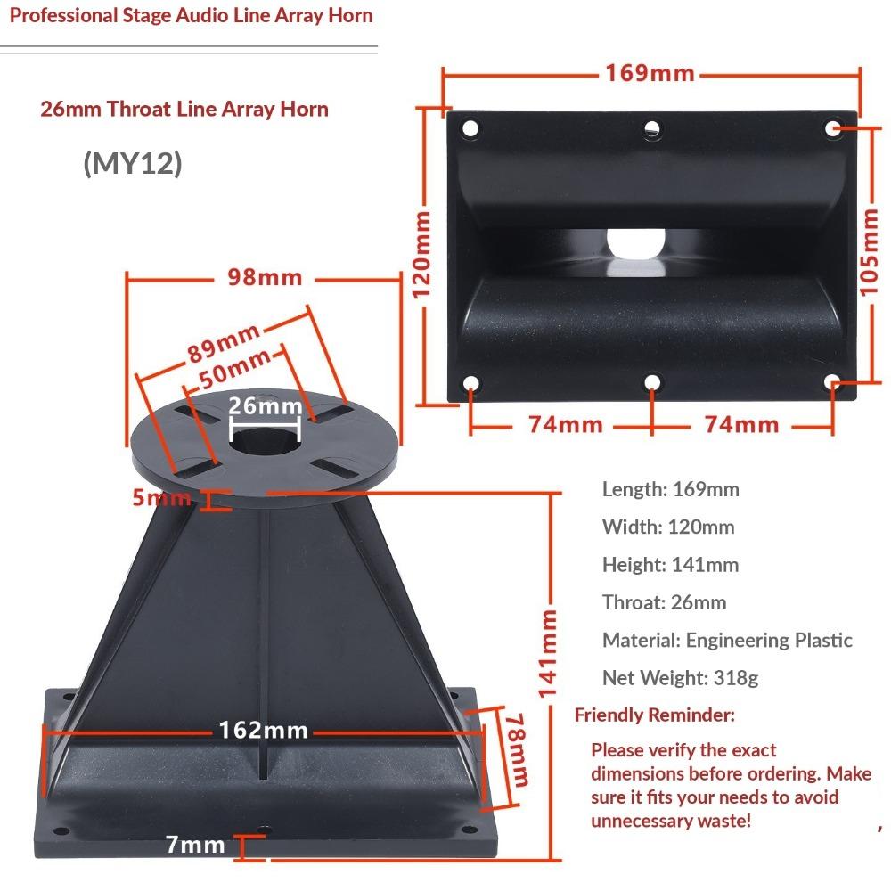 1Pcs Wide Coverage Angle Tweeter Horn Wave Guide  for Public Address System and Car Audio