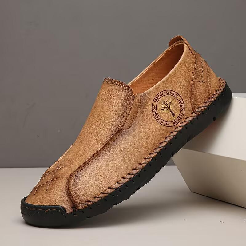 Mocassini da Uomo Pelle di Alta Qualità Scarpe Casual da Uomo Lusso per Guidare Comodi Morbidi Scarpe Basse Sneakers Mocassini da Uomo Fatti a Mano