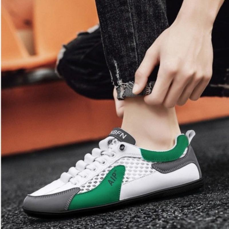 Scarpe Online Estive da Uomo, Articoli Caldi Transfrontalieri, Scarpe Sportive e da Tempo Traspiranti in Rete Traforata, Suola Morbida Leggera, Scarpe da Jogging da Infilare