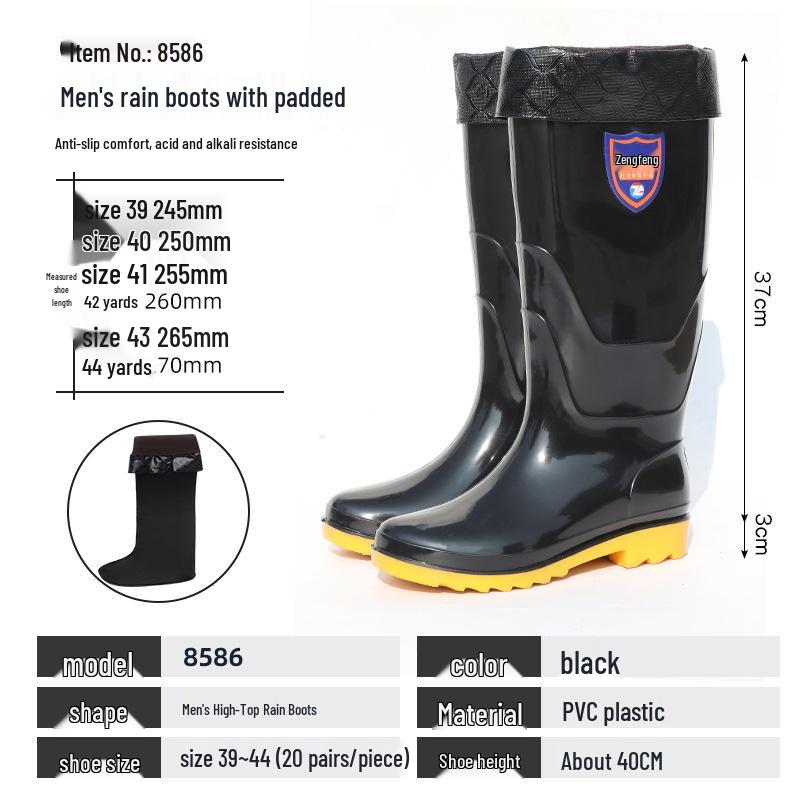 Zengfeng Pánské nepromokavé protiskluzové holínky s vysokým svrškem