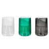 Self Watering Plant Pot Clear with Wick Ropes Plastic Flower Pot Water Reservoir Vertical Stripes Design