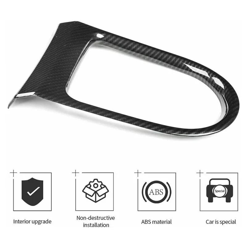 For Ford Mustang 2015 2016 2017 2018   Carbon Fiber ABS Car Interior Center Gear Shift Box Panel Cover Trim Decor Style