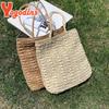 Summer Large Capacity Straw Bag Women Handmade Woven Totes Bag Bohemia Beach Handbag Travel Shoulder Bags Clutch Bolsa