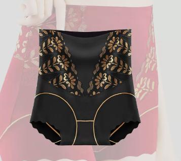 Women s High Waist Lace Panties Seamless Underwear Black L