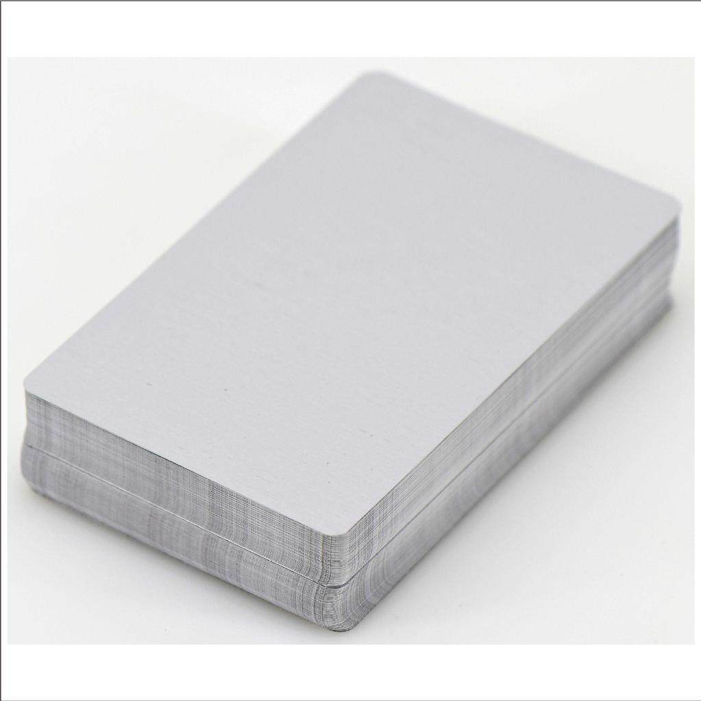 50-Piece Set of 0.45mm Thick Multi-Color Aluminum Business Card Sheets for Laser Engraving
