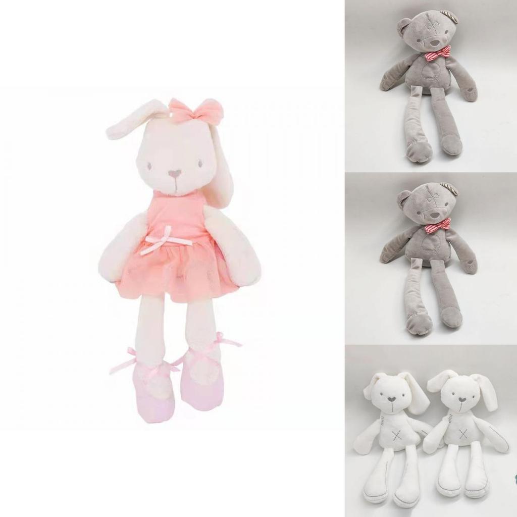 Soft And Cuddly Long Ear Bunny Rabbit Bear Plush Doll Perfect For Baby Sleep Comfort!