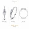 Three Stone Moissanite Engagement Ring S925 Sterling Silver D Color VVS Trilogy Wedding Ring Pass Diamond Tester