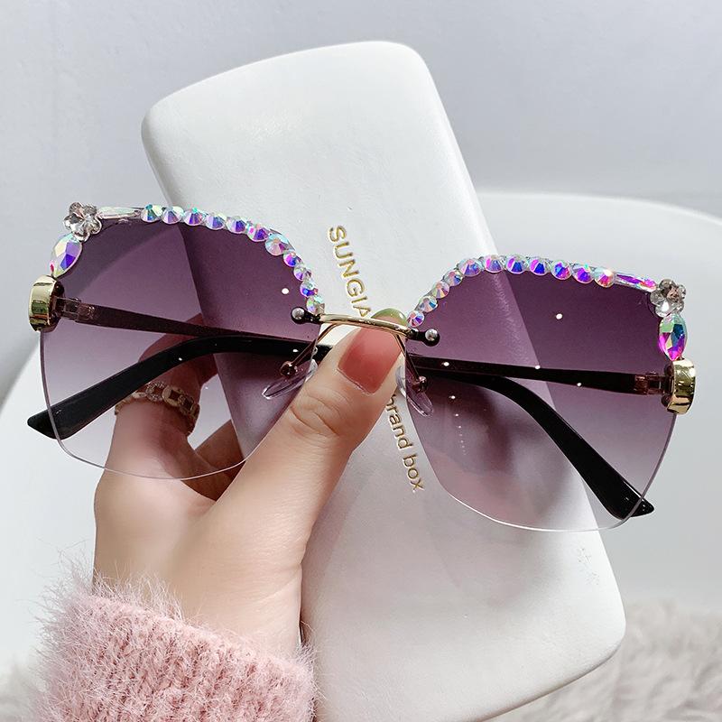 

JYL TS Sunglasses Fire Feather Diamond Party Metal/2603085 B-4413 светло розовый фуксии