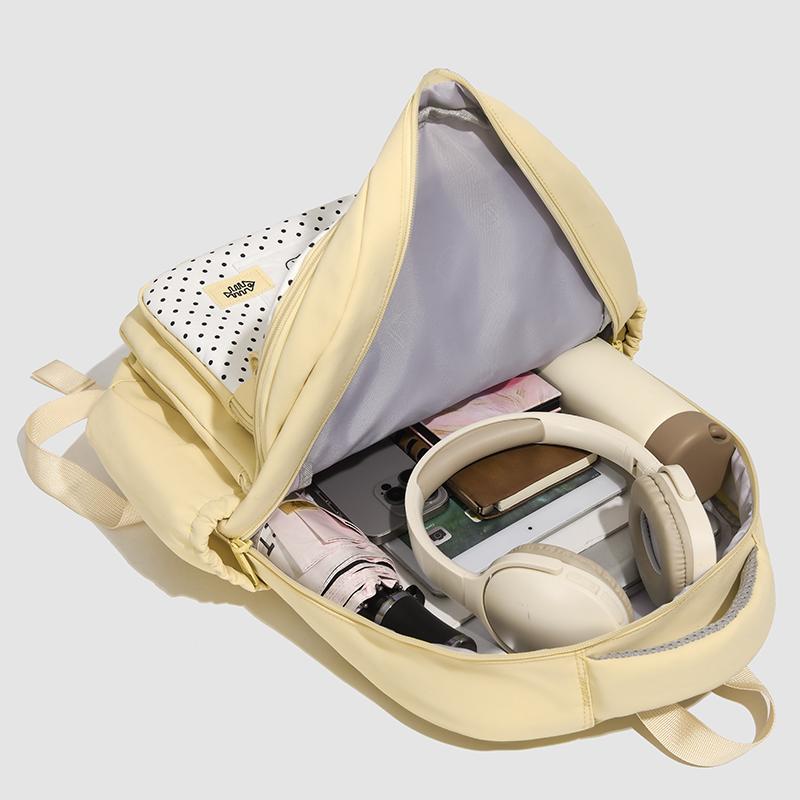 College Style Student Schoolbag Color Block Women's Lightweight Large Capacity Backpack