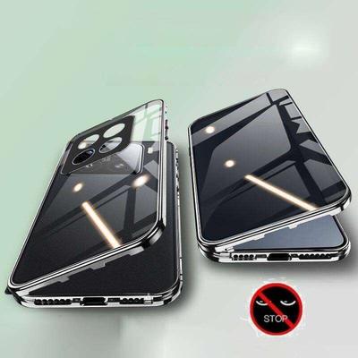360° Magnetic Anti-Peep Privacy Case for Xiaomi 15T 15 Pro with Tempered-Glass Camera Lens Protector Cover Phone Bumpers