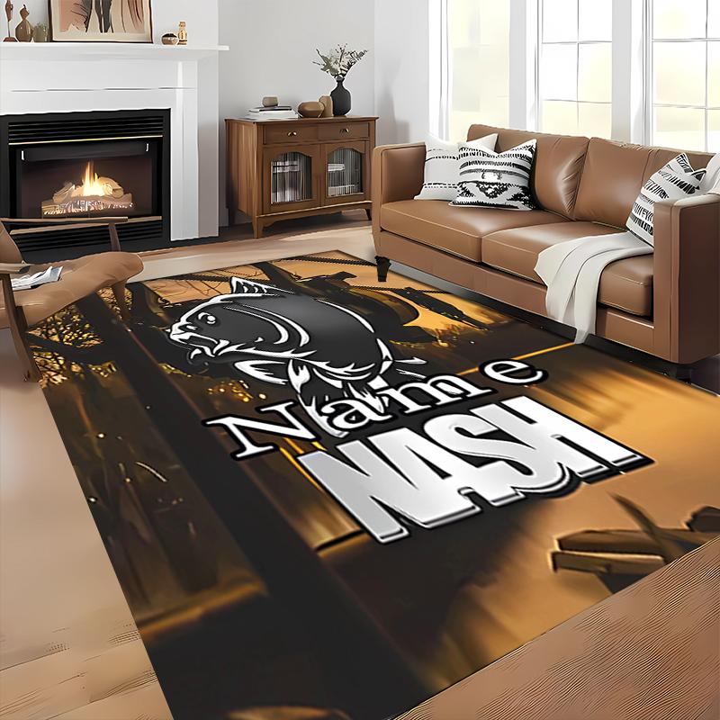 Custom Personalization Nash Logo Area Rug - Perfect For Kitchen, Bathroom,Laundry Room Decor Large Size Available,Gift All Seasons