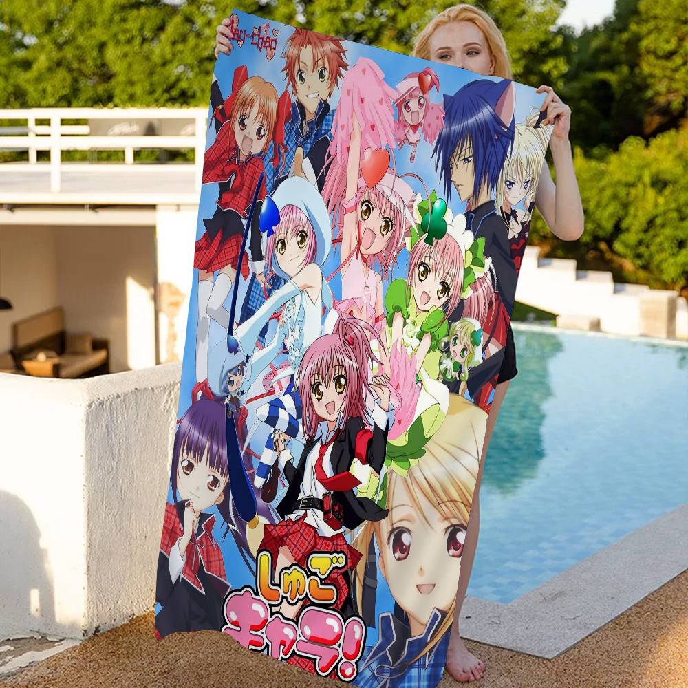 Shugo Chara Japan Anime Microfiber Printed Beach Towel Mountain Climbing Yoga Beach Swimming Running Absorbent Soft Towel