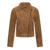 Elle Womens/Ladies Suede Biker Jacket