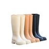 High tube rain shoes women's fashion warm removable velvet waterproof shoes work rubber shoes adult wear non-slip women's rain boots