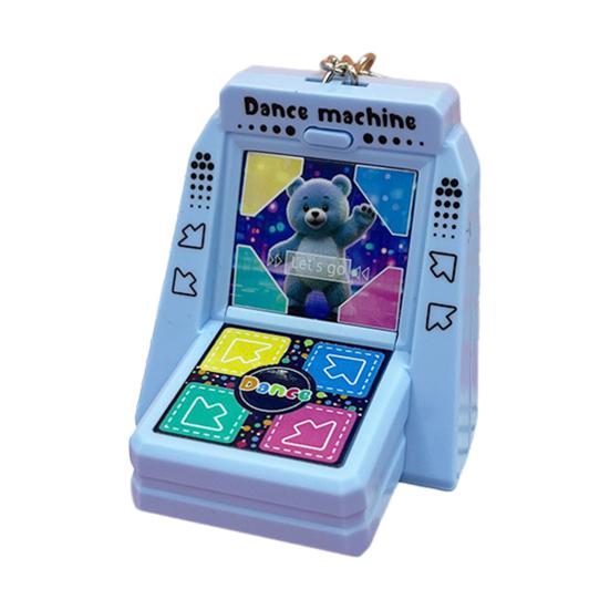 Mini Arcade Dance Machine Keychain with Music Reaction Training Handheld Game Console Kids Adults Battery Operated Dance Game Machine Keyring Toy