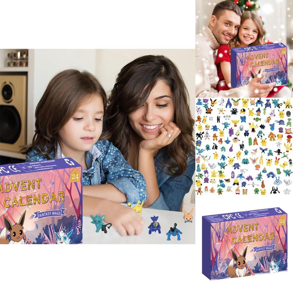 Christmas Countdown Blind Box With 24 Numbered Surprise Gifts 3d Dolls For Kids