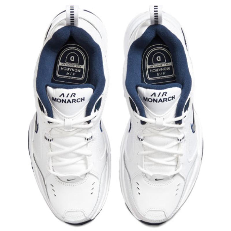 Nike Air Monarch Iv White Navy Sneakers 415445-102