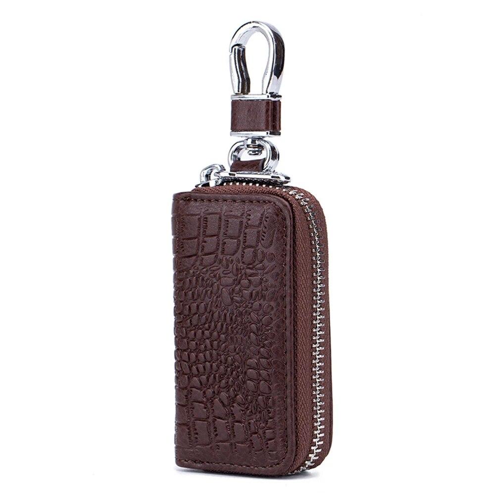 

Zency новый подлинный кожаный женский держатель для ключей от машины маленький чехол для ключей сумка кофейный