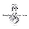 Panjia Dora 925 Silver-Plated Copper Love Rose Bead Pendant - Valentine's Day 2024